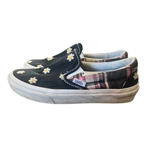 Vans Shoes Vans Classic Slipo Floral Plaid Patchwork Size - Main Image